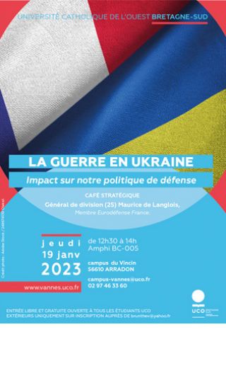 Affiche Conférence (drapeaux français et ukrainien)