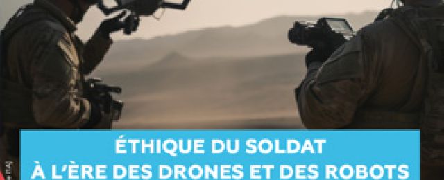 soldat lance un drone